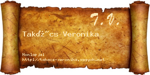 Takács Veronika névjegykártya