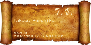 Takács Veronika névjegykártya